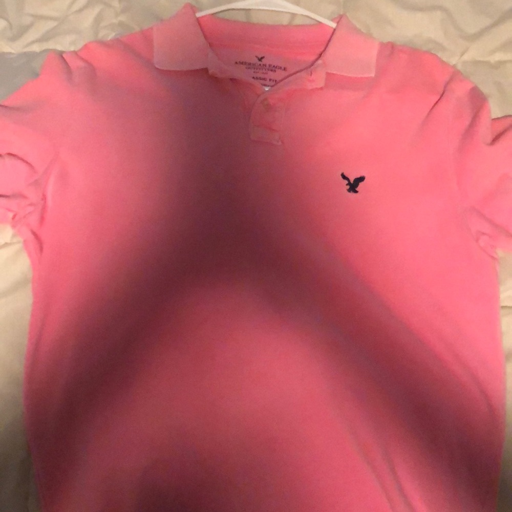 Small Pink American eagle polo
